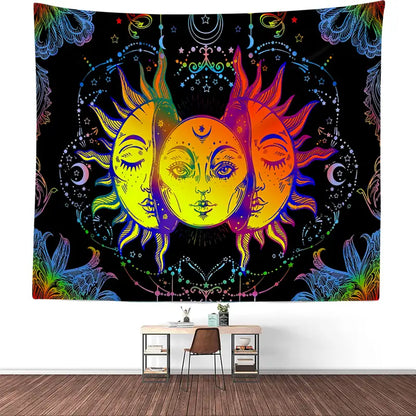 Bohemian Sun Tapestry for Vibrant Home Decoration
