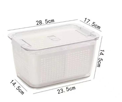 Double Layer Transparent Refrigerator Fresh Box