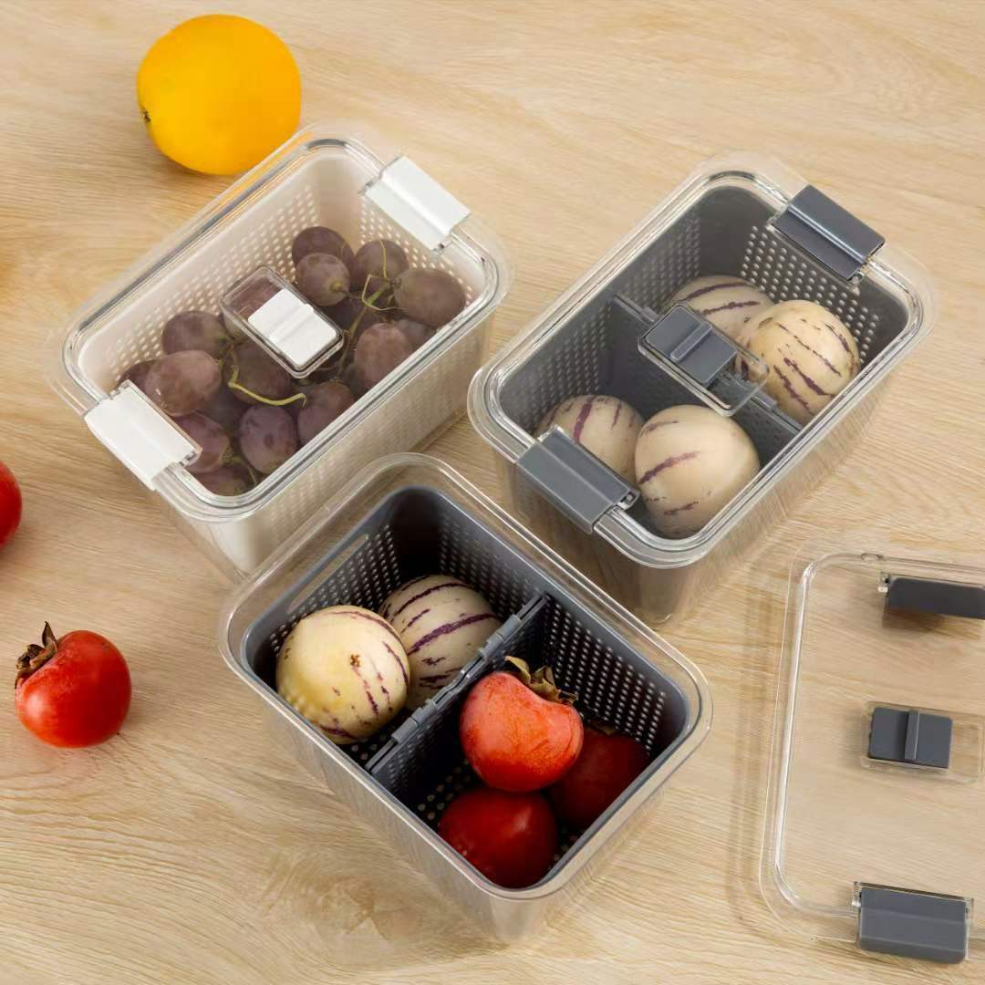Double Layer Transparent Refrigerator Fresh Box