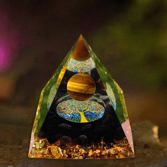 Energize Your Life with 5cm Orgonite Pyramid Sculpture