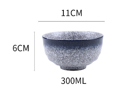 Japanese 4.5-Inch Ceramic Rice Bowl for Home Use
