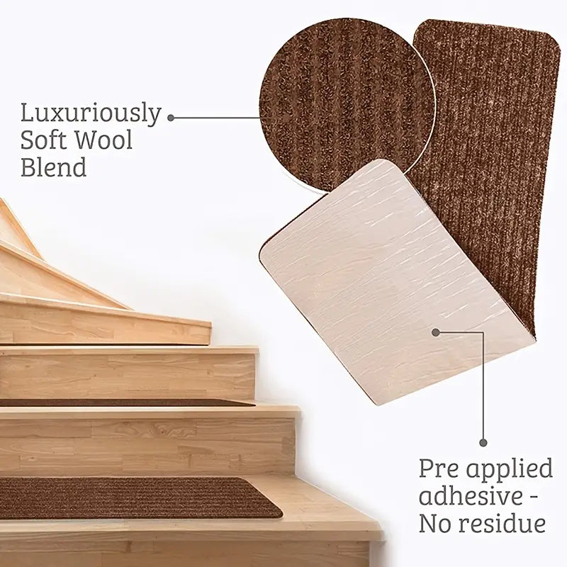 Self-Adhesive Non-Slip Stair Step Mat (1 Piece)