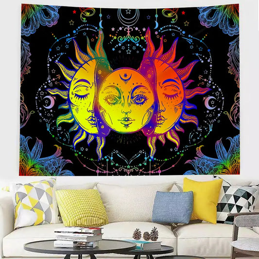 Bohemian Sun Tapestry for Vibrant Home Decoration