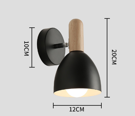 Wood Wall Lamp with Switch for Corridor/Bedroom (One)