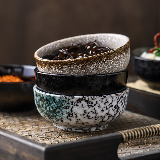 Japanese 4.5-Inch Ceramic Rice Bowl for Home Use