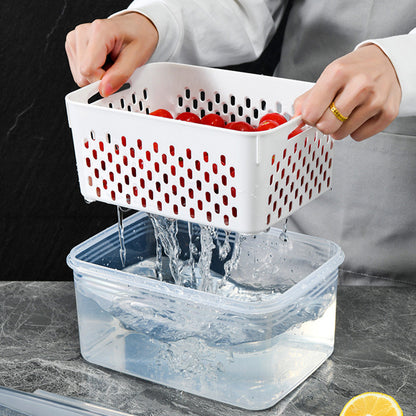 Double Layer Transparent Refrigerator Fresh Box