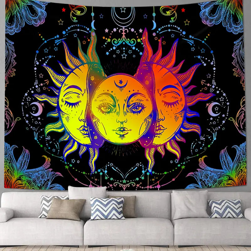 Bohemian Sun Tapestry for Vibrant Home Decoration
