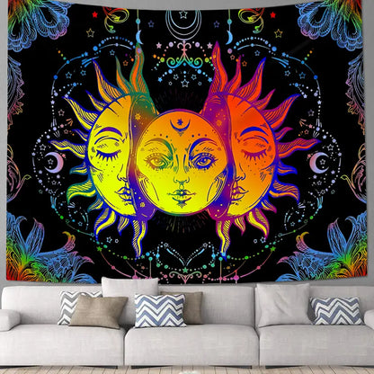 Bohemian Sun Tapestry for Vibrant Home Decoration