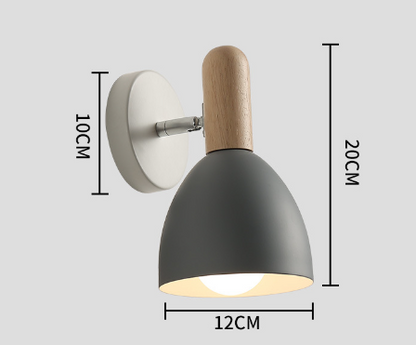 Wood Wall Lamp with Switch for Corridor/Bedroom (One)
