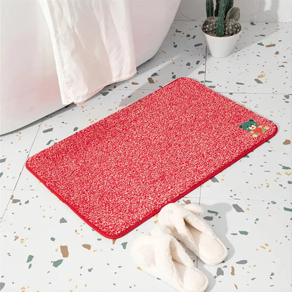 1pc Pink Absorbent Soft Bathroom and Kitchen Mat