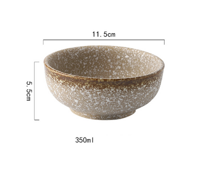 Japanese 4.5-Inch Ceramic Rice Bowl for Home Use