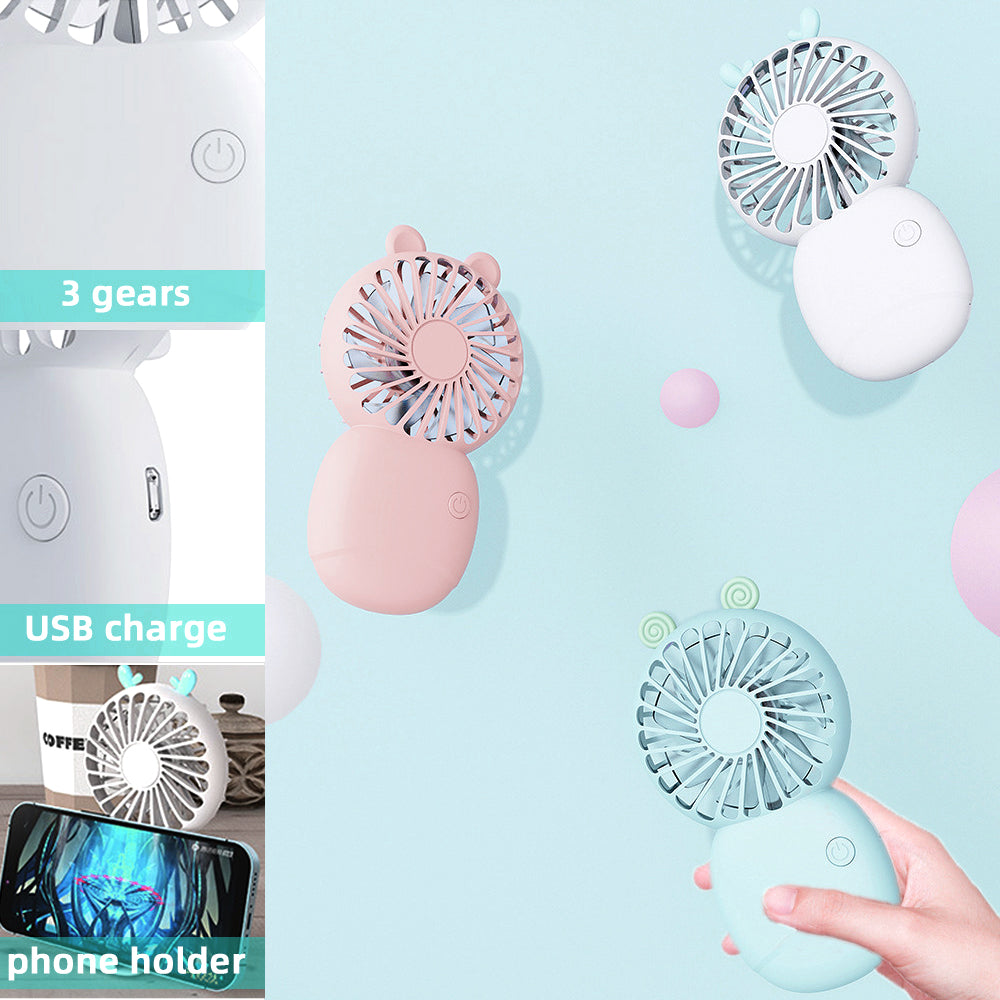 USB Mini Electric Wind Fan - Portable Quiet Desk Fan