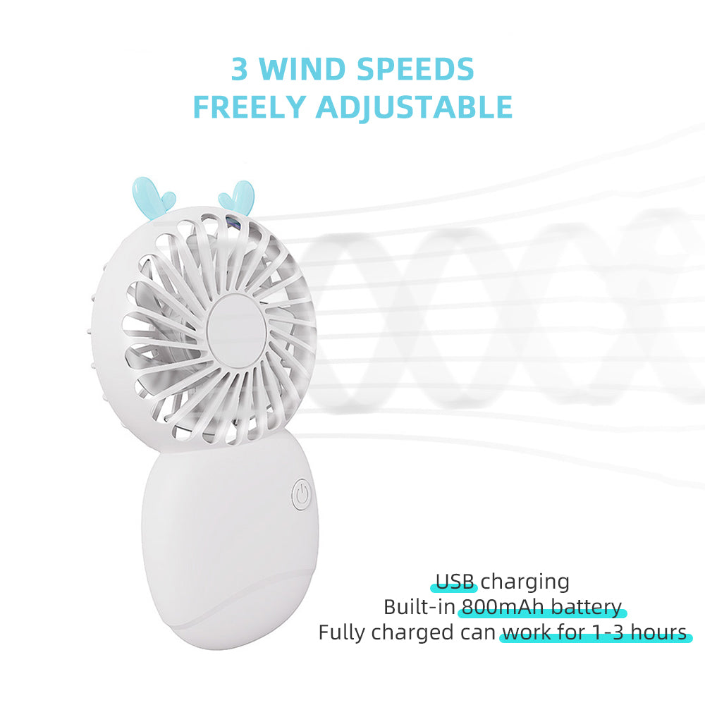 USB Mini Electric Wind Fan - Portable Quiet Desk Fan