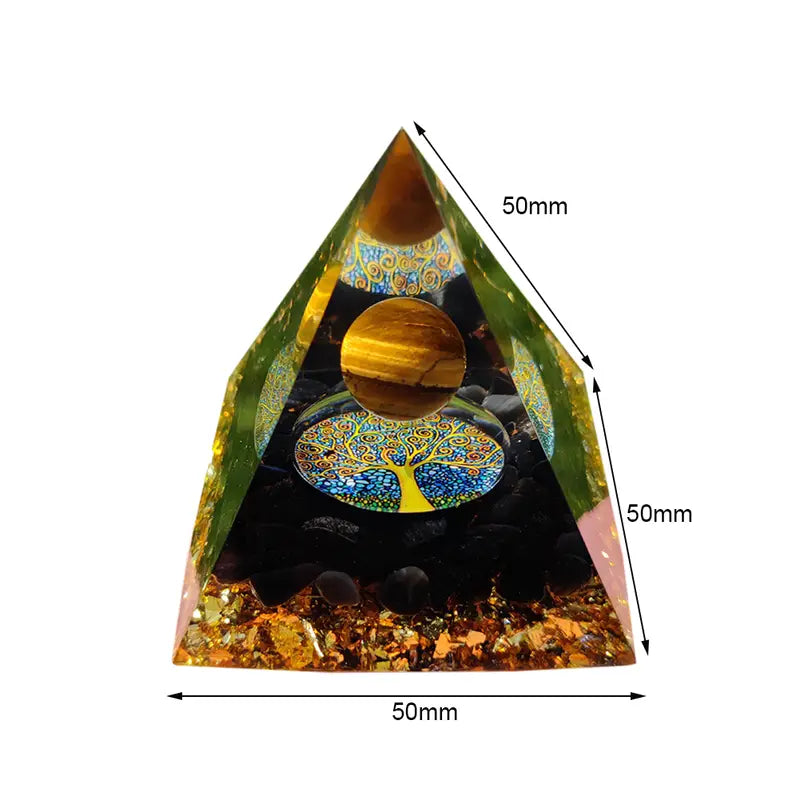Energize Your Life with 5cm Orgonite Pyramid Sculpture