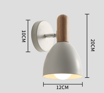 Wood Wall Lamp with Switch for Corridor/Bedroom (One)