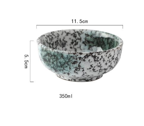 Japanese 4.5-Inch Ceramic Rice Bowl for Home Use