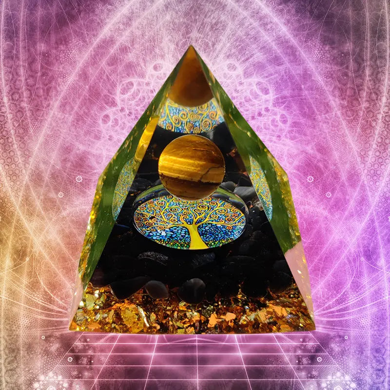 Energize Your Life with 5cm Orgonite Pyramid Sculpture